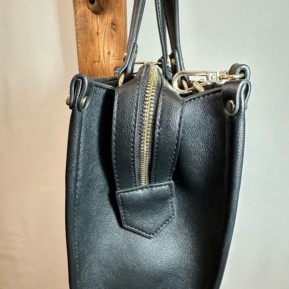 INC International Concepts Black and Tan Crossbody Bag with Leopard Print - Picture 3 of 8